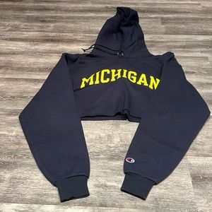 Michigan Cropped Hoodie